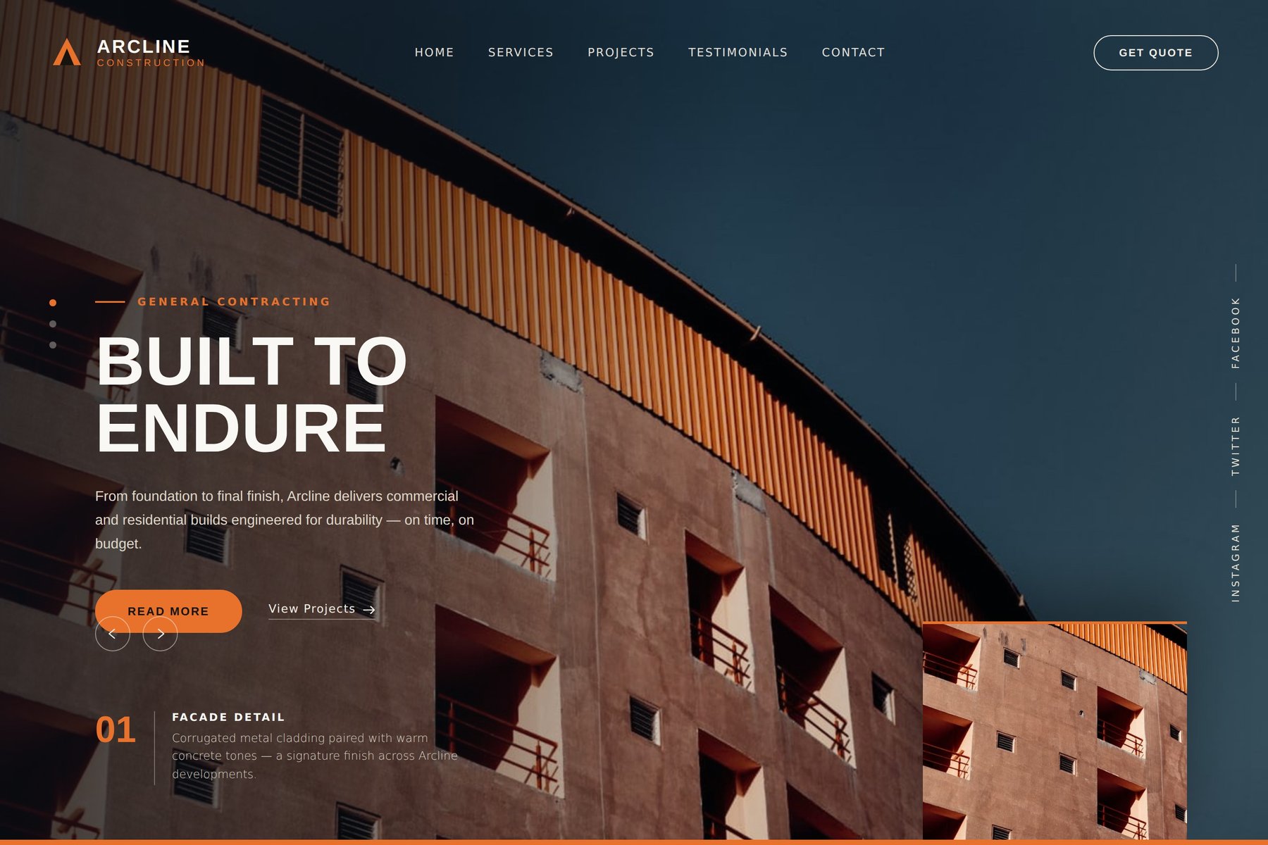 FORGE — construction company homepage